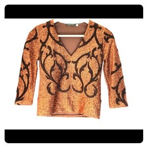 Bronzed cropped top